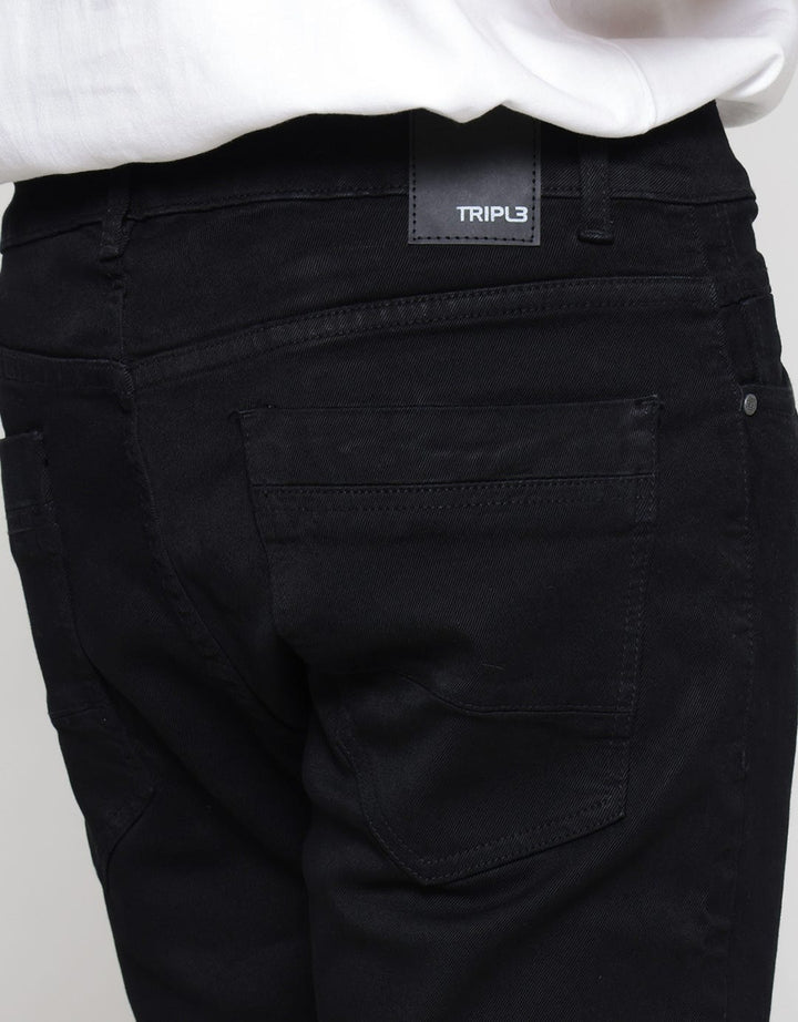 Triple Superblack Slim Fit Stretch Celana Jeans Big Size Pria