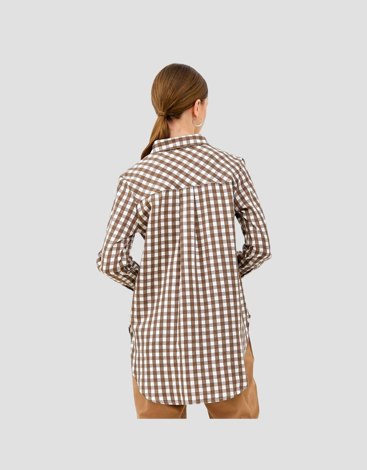 Graphis Kemeja Motif Gingham Wanita