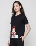 Nevada Tencel Donut Print Kaos Wanita