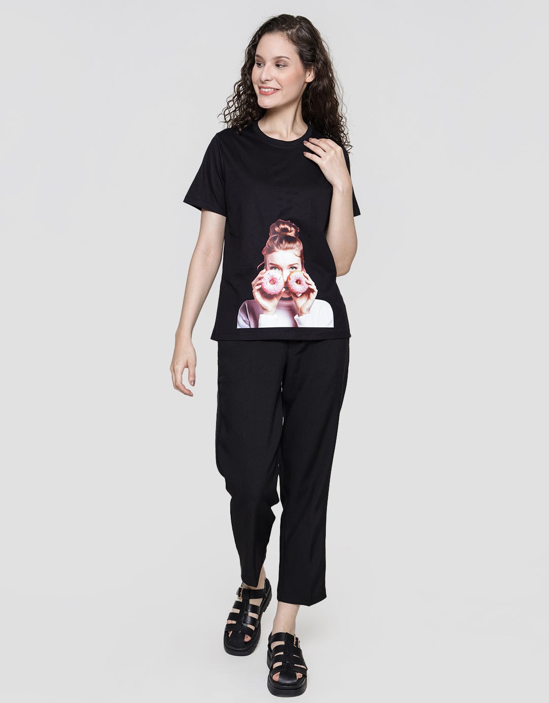 Nevada Tencel Donut Print Women's T-Shirt