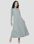 Exit Olive Overall Dress Wanita