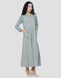 Exit Olive Overall Dress Wanita