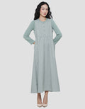 Exit Olive Overall Dress Wanita