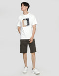 Details Short Sleeve T-Shirt Print Square