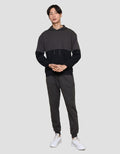 Details Sweater Hoodie Pria Cut And Sewn Colour Blocking