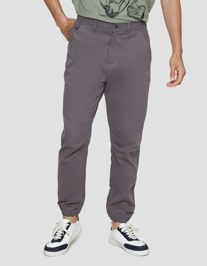 Details Zipper Drawstring Hiro David Fit Jogger Pria