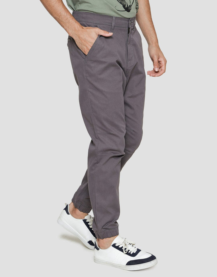 Details Zipper Drawstring Hiro David Fit Jogger Pria