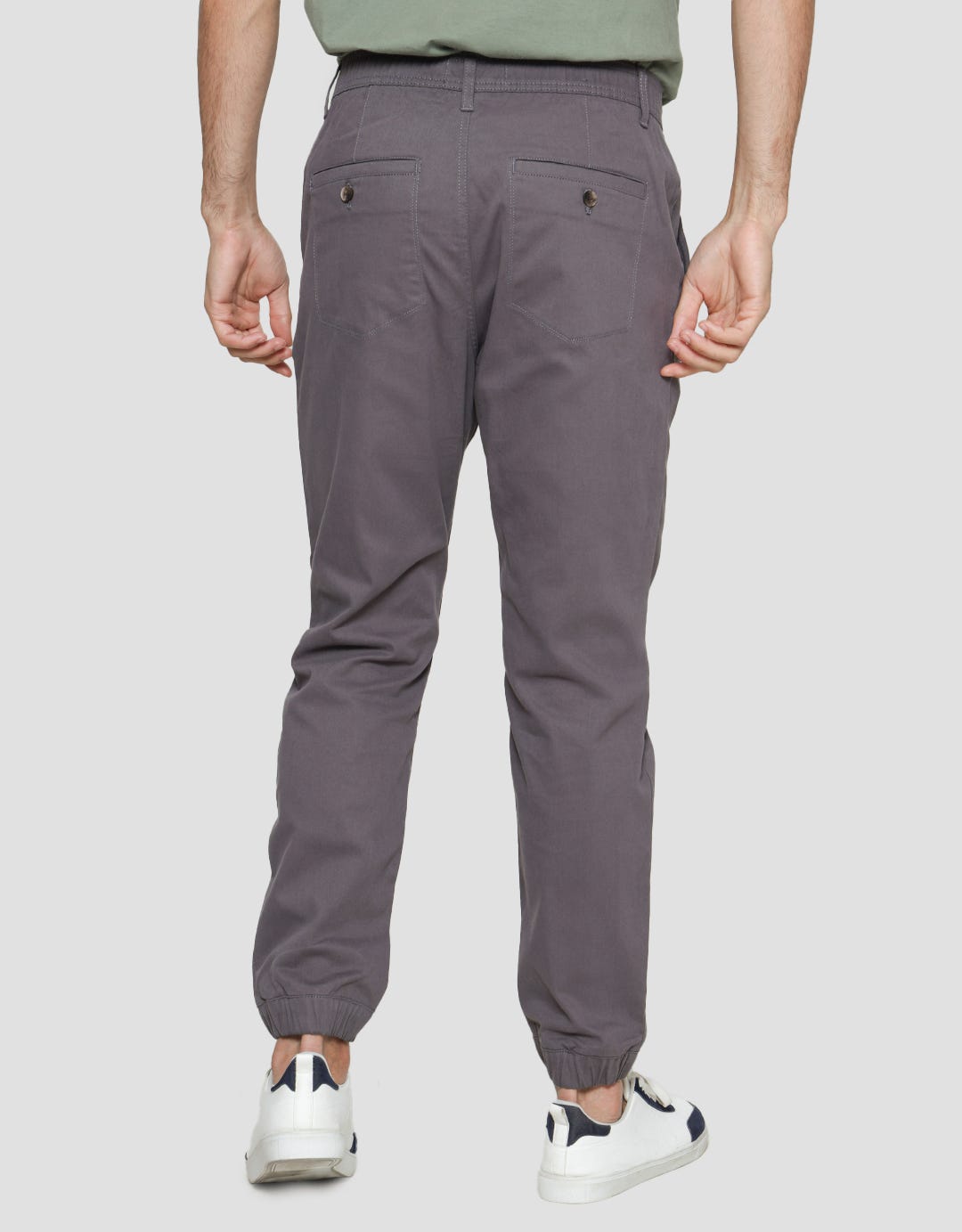 Details Zipper Drawstring Hiro David Fit Jogger Pria