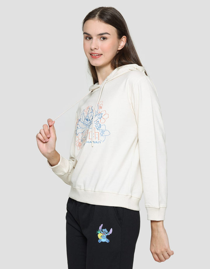 Disney Stitch Print Pullover Sweater Wanita