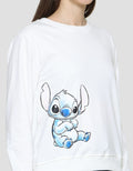 Disney Stitch Print Sweater Casual Wanita