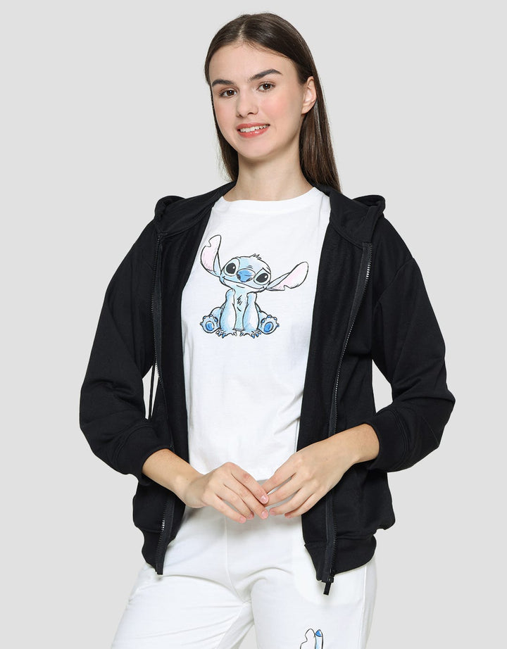Disney Print Stitch Jaket Wanita