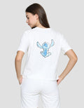 Disney Stitch Basix Women's Short Sleeve Boxy Print T-Shirt