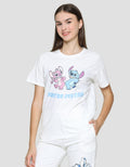 Disney Kaos Lengan Pendek Basic Wanita Print Stitch