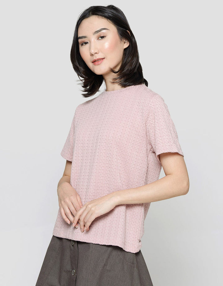 Connexion Textured Detail Kaos Wanita