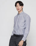 Stanley Adams Slim Stripe Oxford Kemeja Pria