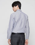 Stanley Adams Slim Stripe Oxford Kemeja Pria