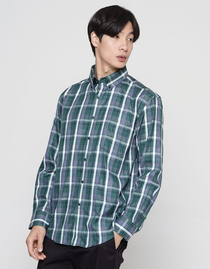 Cole Long Sleeve Shirt Regular Cotton Big Checks 35