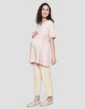 Connexion Mom Short Sleeve Blouse V Neck Livaeco