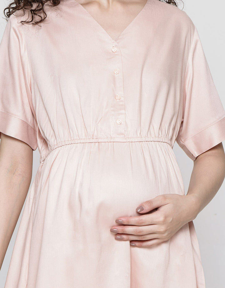 Connexion Mom Short Sleeve Blouse V Neck Livaeco