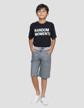 Nevada Boys Canvas Woven Print Stripe Shorts