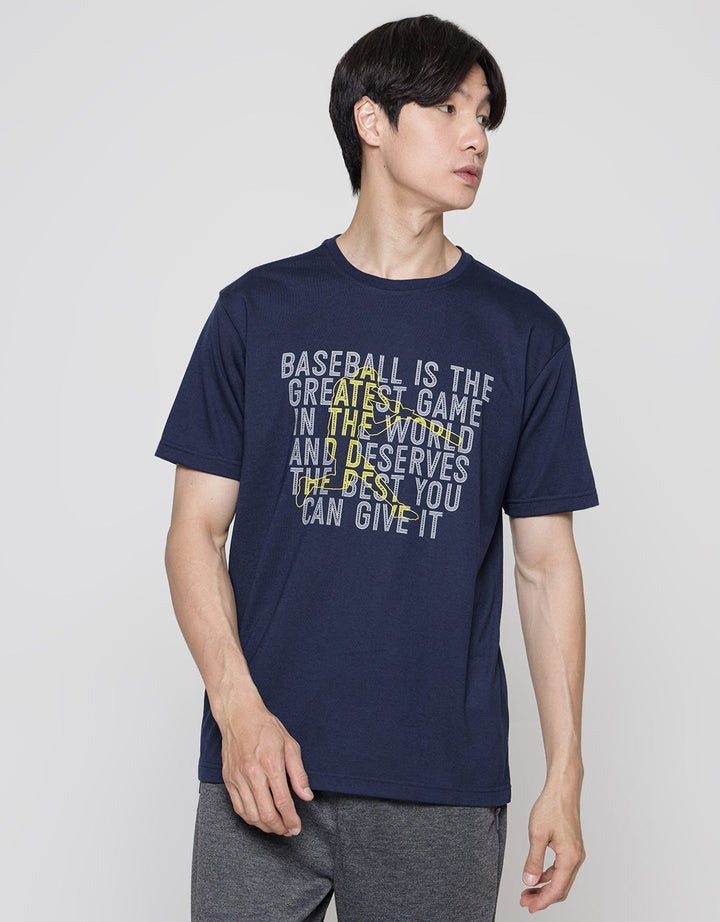 Anyday Word Baseball Print Men's T-Shirt