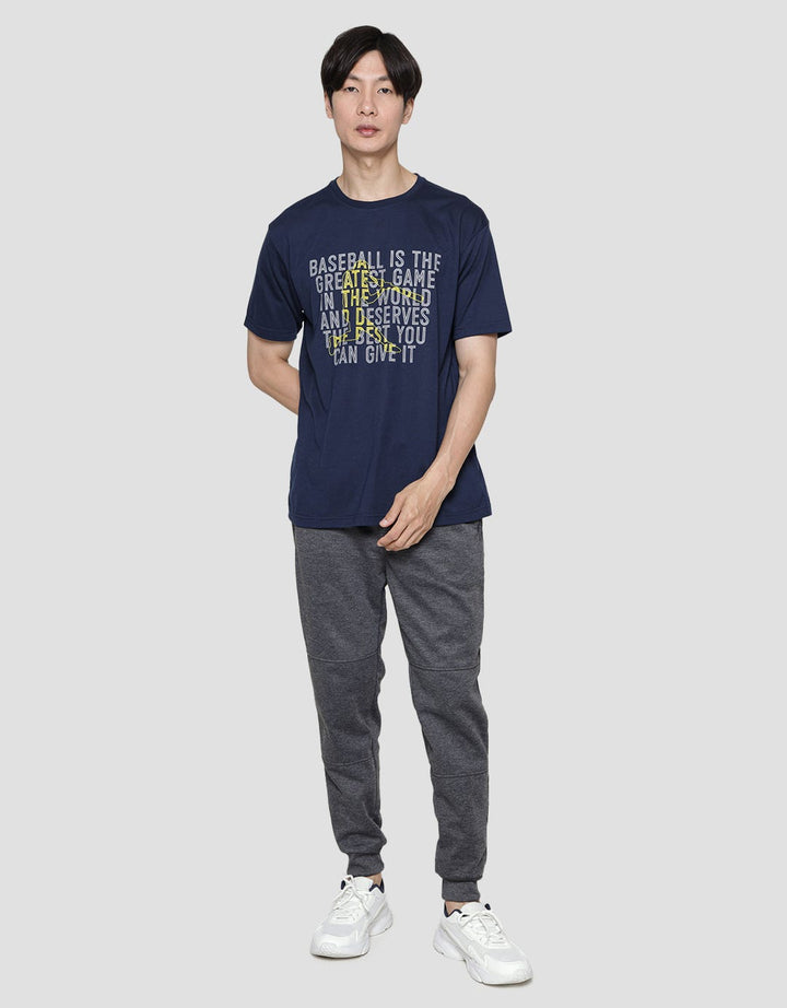 Anyday Word Baseball Print Men's T-Shirt