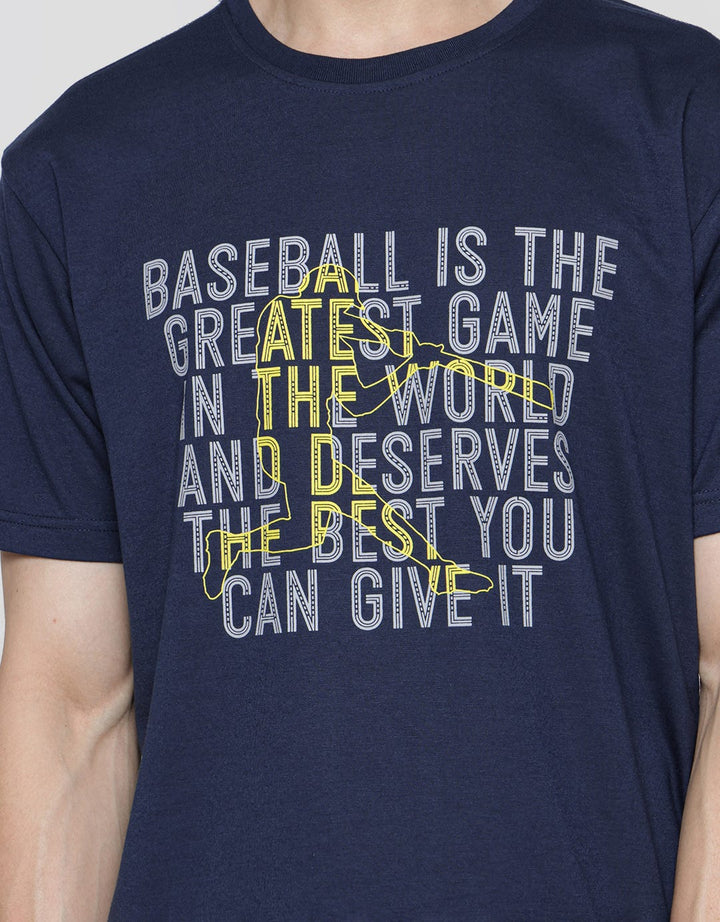 Anyday Word Baseball Print Men's T-Shirt