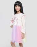 Little M Midi Dress Anak Perempuan Ruffle Unicorn Butterflies