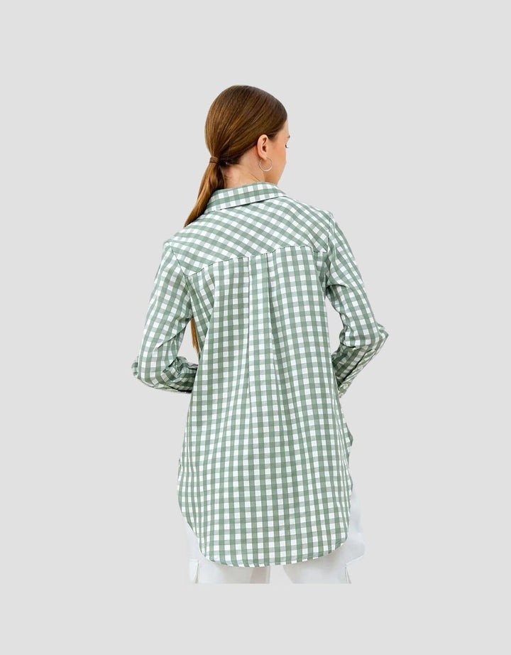 Graphis Kemeja Motif Gingham Wanita