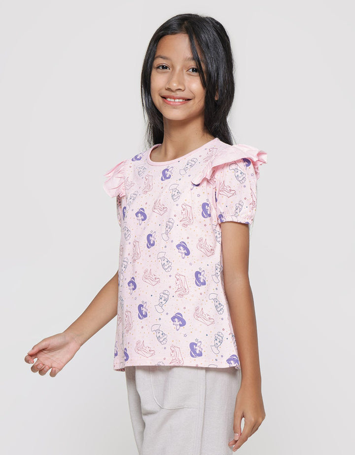 Disney Princess Ruffle Kaos Anak Perempuan