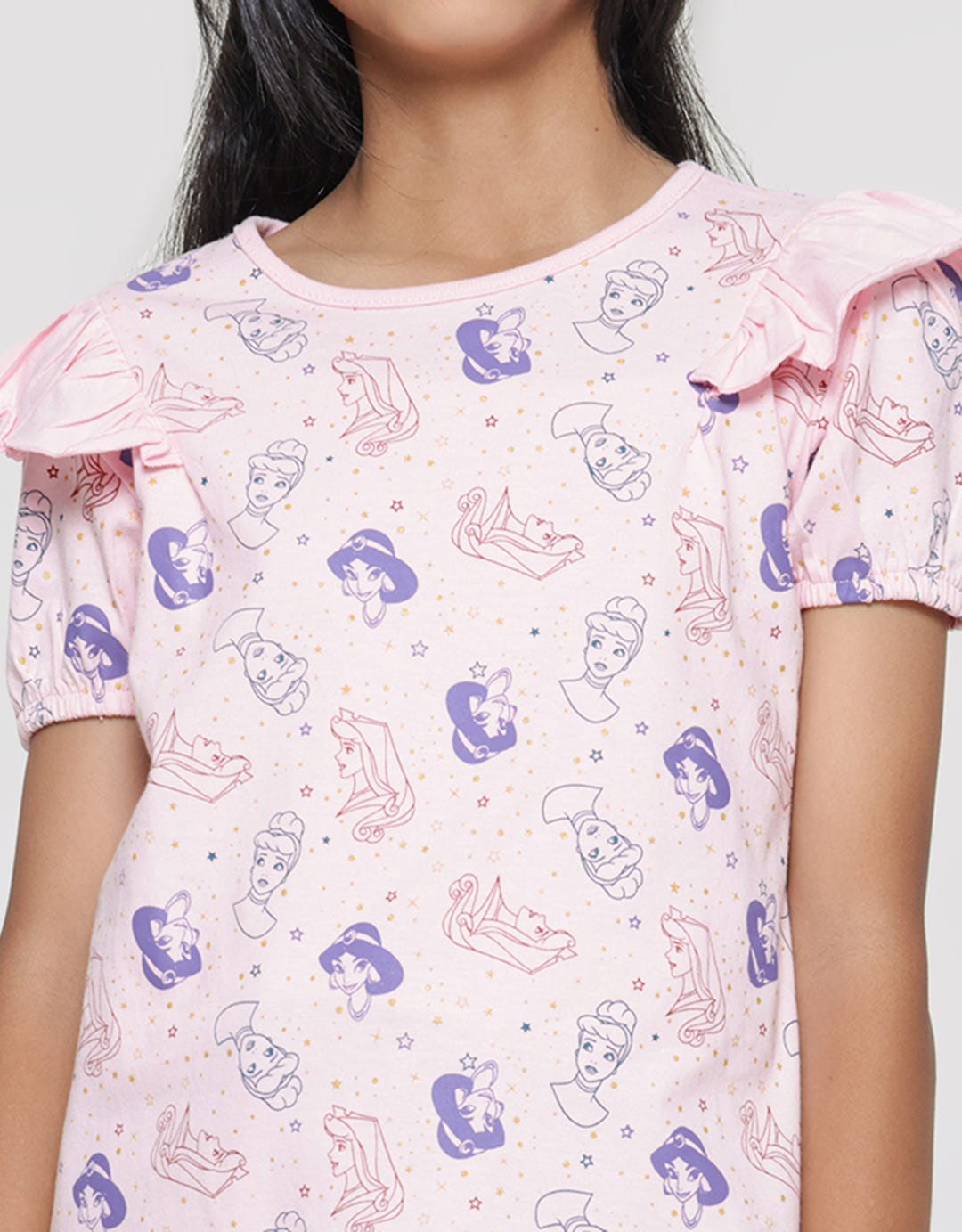 Disney Princess Ruffle Kaos Anak Perempuan