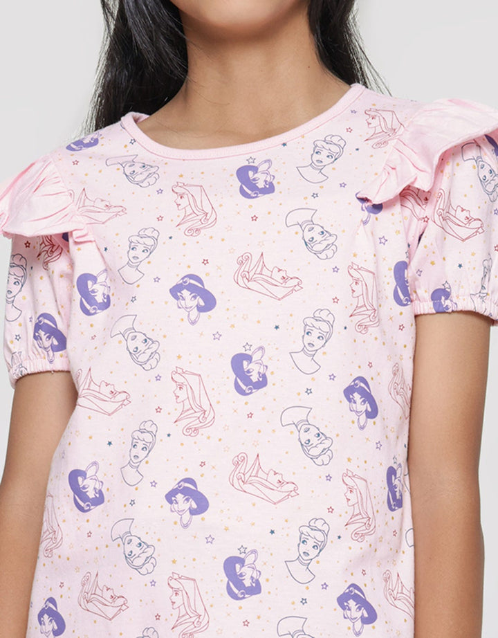 Disney Princess Ruffle Kaos Anak Perempuan