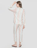 Nevada Long Sleeve Pyjama Celana Wanita Line Crayon
