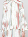 Nevada Long Sleeve Pyjama Celana Wanita Line Crayon