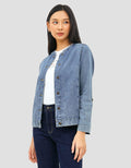 Geela Kagome Two Baju Set Denim Wanita