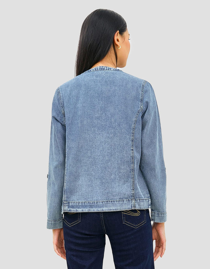 Geela Kagome Two Piece Denim Set Women
