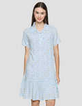 St. Yves Bunga Matahari Midi Dress Wanita