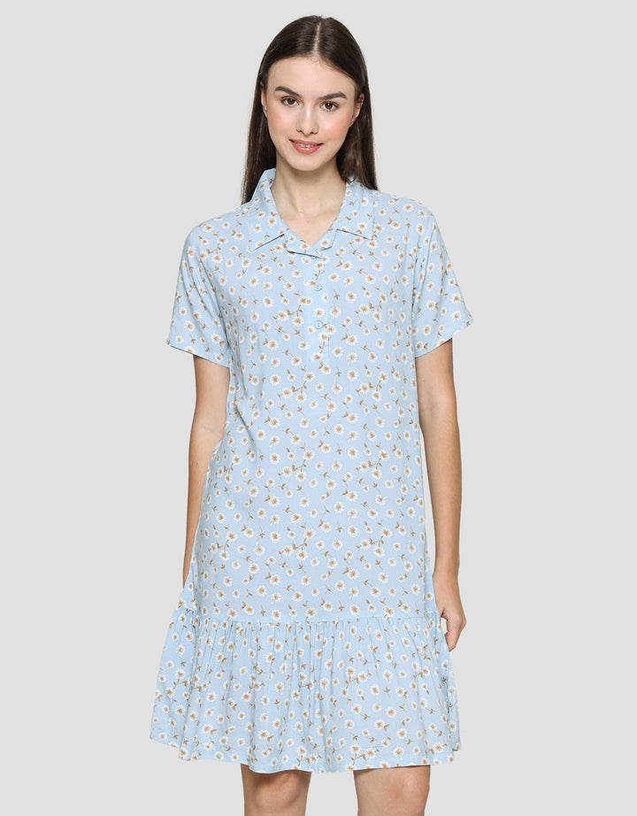 St. Yves Bunga Matahari Midi Dress Wanita
