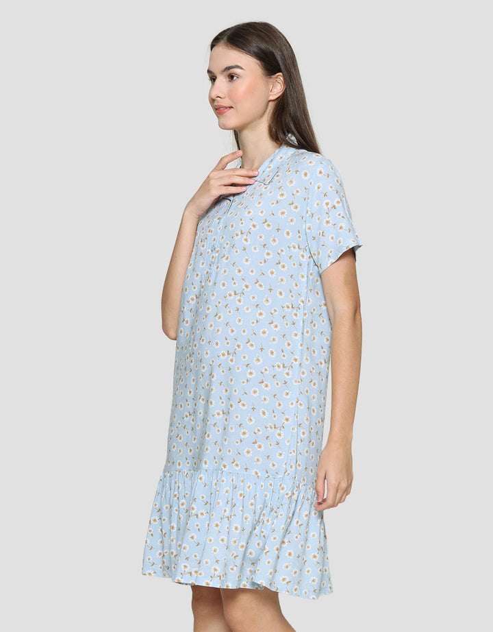 St. Yves Bunga Matahari Midi Dress Wanita