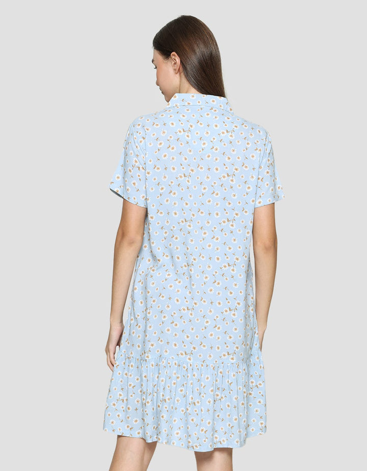 St. Yves Bunga Matahari Midi Dress Wanita