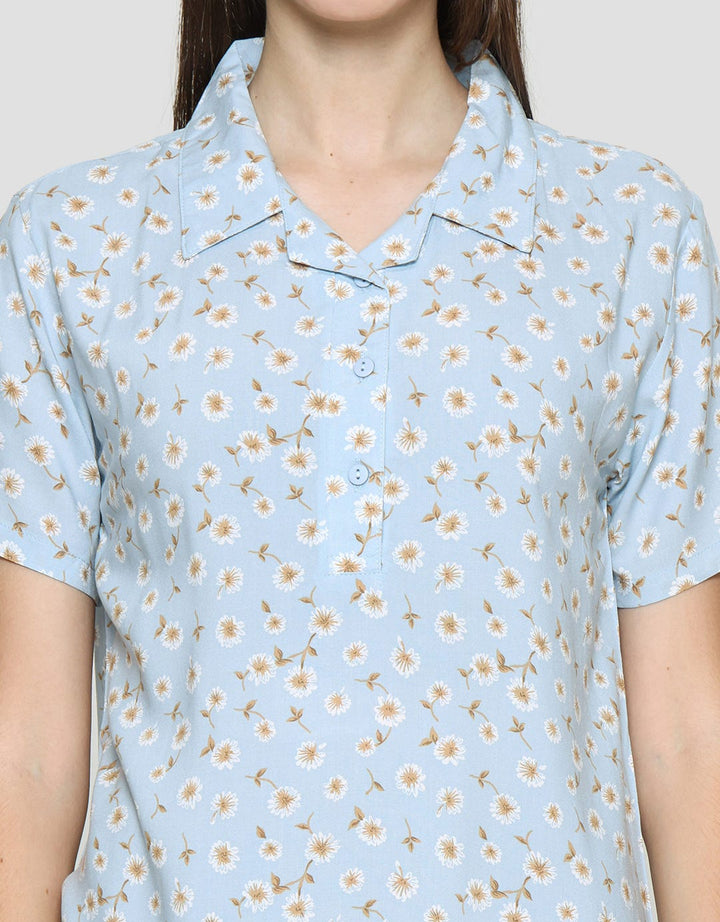 St. Yves Bunga Matahari Midi Dress Wanita