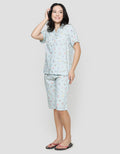 Disney Alice Green Rayon Baju Tidur Set Capri Wanita