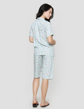 Disney Alice Green Rayon Baju Tidur Set Capri Wanita