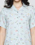 Disney Alice Green Rayon Baju Tidur Set Capri Wanita
