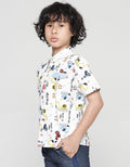 Little M Kemeja Lengan Pendek Anak Laki-laki Print Truck Texture