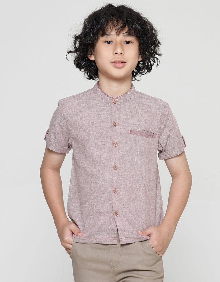 Little M Casual Texture Koko Anak Laki-laki