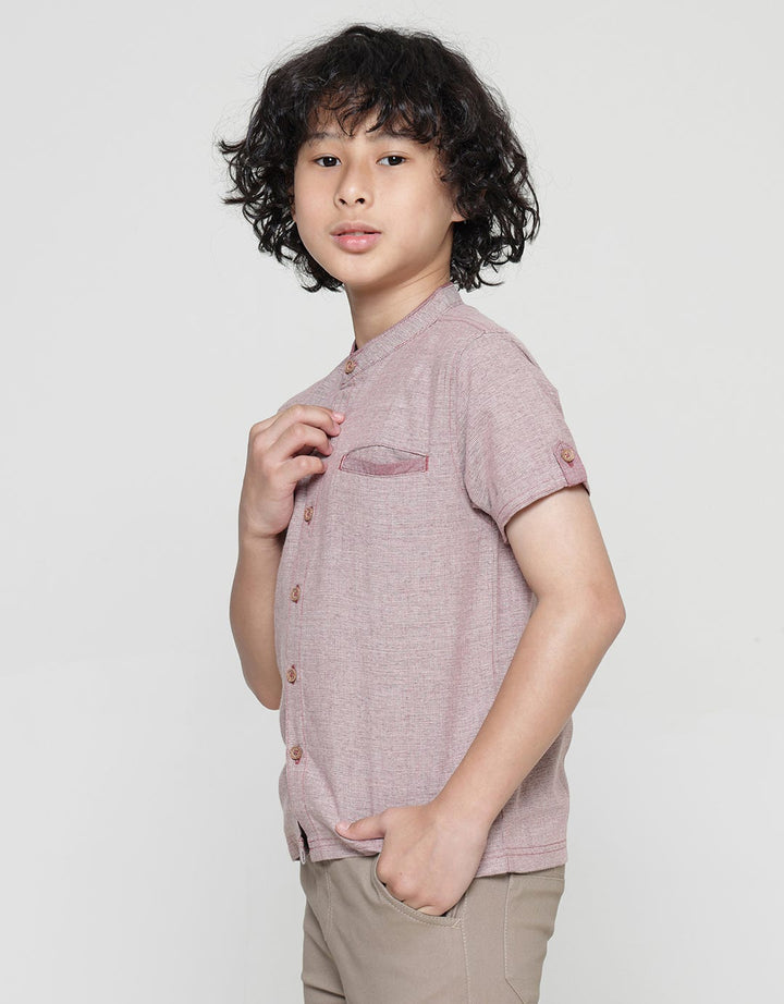 Little M Casual Texture Koko Anak Laki-laki