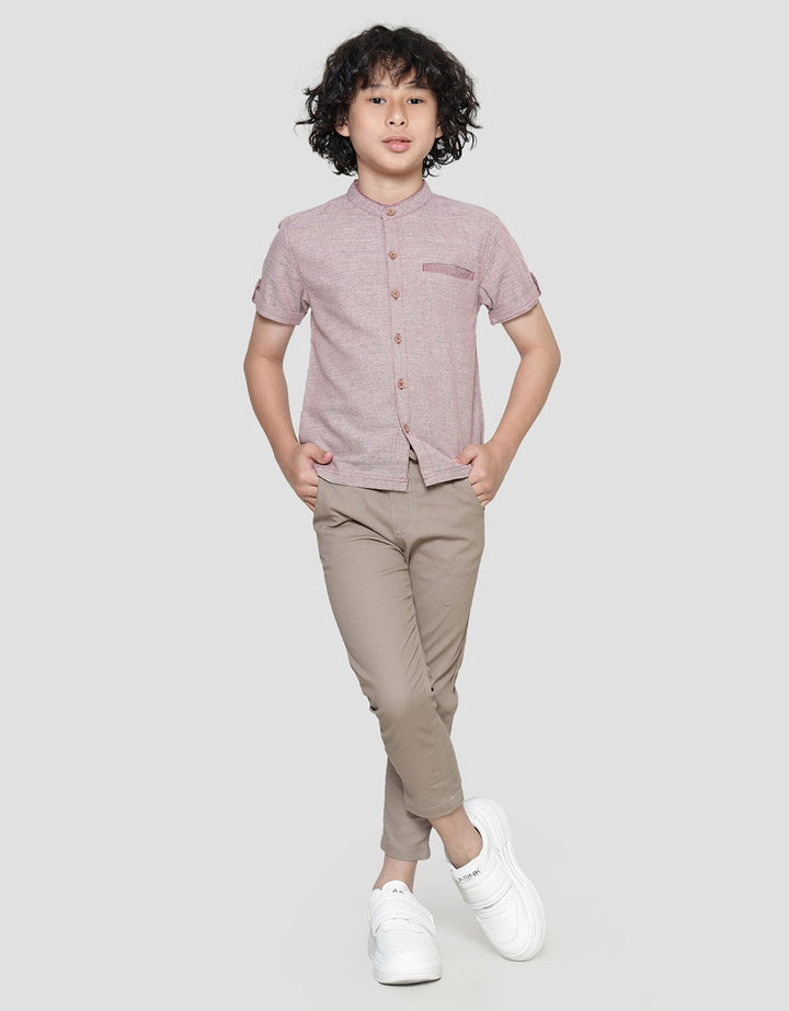 Little M Casual Texture Koko Anak Laki-laki