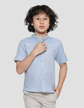 Little M Heringbone Kemeja Anak Laki-laki