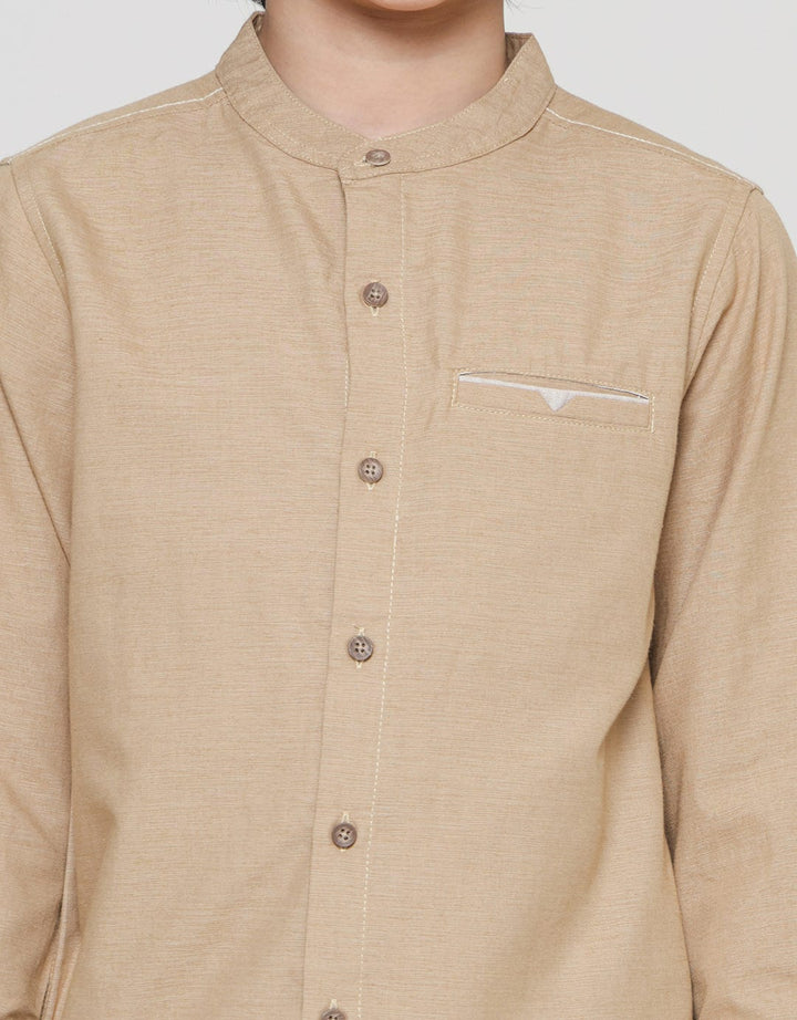 Little M Kurta Solid Baju Koko Anak Laki-laki